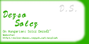 dezso solcz business card